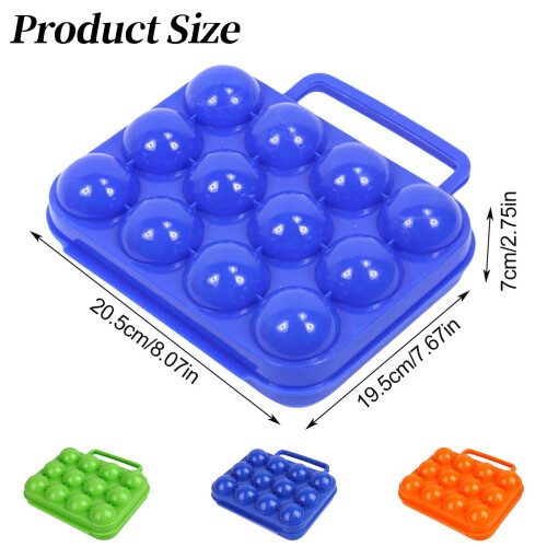 Portable Folding Egg Container Holder, Shockproof Plastic Egg Box with Handle – Compatible with Standard Eggs 2