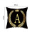 Decorative Pillow Case Skin-Friendly Washable Black Gold 5