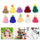 Mini Wool Knitted Hat 10Pcs Assorted Color Tiny Crochet Caps For Crafts Scene Layout 7