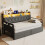 3ft Single Daybed with Pull-out Trundle and Storage Drawer 9