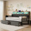 3ft Single Daybed with Pull-out Trundle and Storage Drawer 10