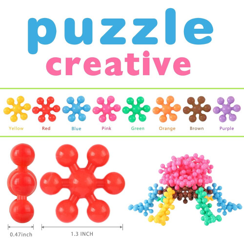 200 τεμάχια STEM Building Blocks για παιδιά 3+ | Αλληλοσυνδεόμενοι εκπαιδευτικοί δίσκοι, 1