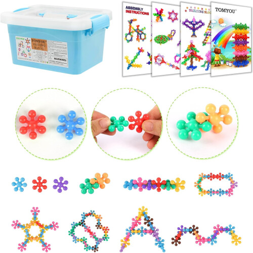 200 τεμάχια STEM Building Blocks για παιδιά 3+ | Αλληλοσυνδεόμενοι εκπαιδευτικοί δίσκοι, 2
