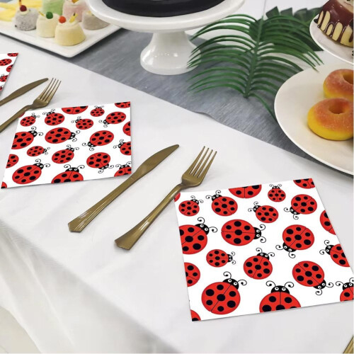 Șervețele de hârtie Ladybug, pachet de 100 2