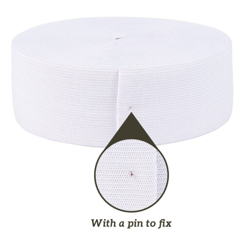 Flat Elastic Rubber Cord/Band Webbing Garment Sewing Accessories White 49mm about 20m/Roll 1
