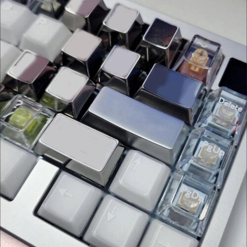 Enter Replacement Keycap, Zinc Alloy Constructions Silver Glossy Key Button for Computer Gaming Keyboards 2