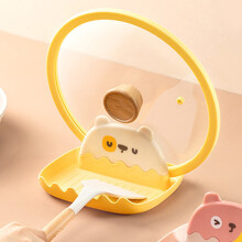 Spoon Rest Lid Holder Thicken 8x15.5x17 cm, Yellow