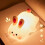 Veilleuse LED lapin en silicone ABS à luminosité réglable 4