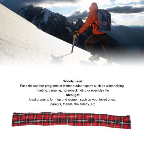 Electric Heating Scarf 80cm/31.5in Red USB 3-Speed 2