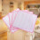 Absorbent Dishwashing Cloth Pink Cotton Polyester Mesh 6