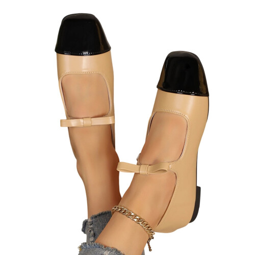 Willtoo Women's Mary Jane Ballet Flats Hook-and-Loop Cap 2
