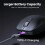 Bluetooth 5.2 Mouse 2.4G Wireless Mouse Dual-Mode Silent Mouse Rechargeable Gaming Mouse 1600DPI For Laptop Computer Win Mac OS 6