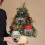 Christmas Tree Pendant for Car Mirror Acrylic Black 1pc 8
