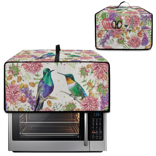 Toasterofenabdeckung mit Kolibri-Blumenmuster, fleckenabweisend 1