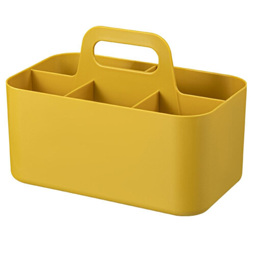 Stackable Portable Organizer Bins: Multi-Purpose Storage for Home & Office Yellow 1