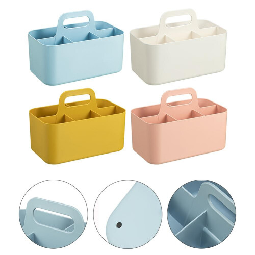 Stackable Portable Organizer Bins: Multi-Purpose Storage for Home & Office Yellow 2