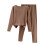 Dampyjamas med fleecefoder, varmt, kaffebrun, XL 4