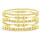 Silver Gold Bead Bracelet Retro Copper Three-Piece Set 5mm 2