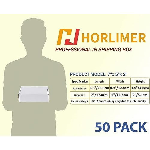 Small Shipping Boxes 7x5x2 inches White Corrugated 1