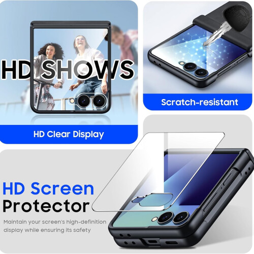 Συμβατό με το Samsung Galaxy Z Flip7Case: Προστασία μεντεσέδων, Ενσωματωμένο προστατευτικό 1