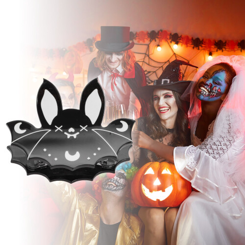 Halloween Bat Hair Clip Black White 1 Pc 1
