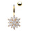 Cubic Zirconia Belly Button Ring Golden White 7