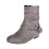 Women's calf leather boots gray side zipper 1 pair 3