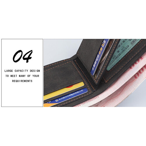 Herrnalise Men's Bifold Wallet, Gray 2