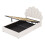 3ft Single Upholstered Hydraulic Bed with Adjustable Chic Petal Headboard 4