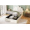 3ft Single Upholstered Hydraulic Bed with Adjustable Chic Petal Headboard 10