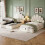 3ft Single Upholstered Hydraulic Bed with Adjustable Chic Petal Headboard 13