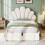 3ft Single Upholstered Hydraulic Bed with Adjustable Chic Petal Headboard 2