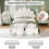 3ft Single Upholstered Hydraulic Bed with Adjustable Chic Petal Headboard 17