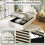 3ft Single Upholstered Hydraulic Bed with Adjustable Chic Petal Headboard 18