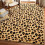 Leopard Rug 3x5 Memory Foam Cheetah Print Khaki 8