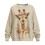 Dames oversized sweatshirt XL met giraffen- en bloemenprint 4