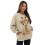 Dames oversized sweatshirt XL met giraffen- en bloemenprint 7