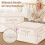 Compression Storage Bag for Comforters, Blankets, Pillows & Bedding – Beige, L (21.3x16.5x11.8in), 2 Pack 5