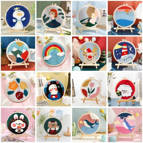 Punch Needle Embroidery Starter Kit 20x20 cm 1