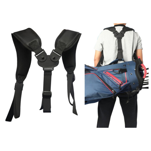 Golf Bag Shoulder Strap Comfortable Double Shoulder Straps Replacement Backpack Carrying Strap Adjustable Padded 1