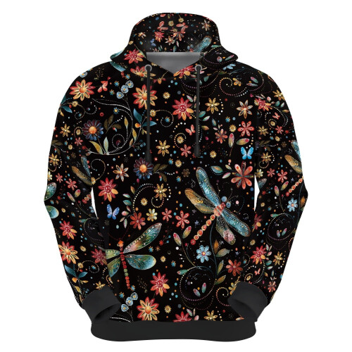 Γυναικεία Φούτερ με Κουκούλα Dragonfly για Γυναίκες Plus Size L Πουλόβερ με Τσέπες, Φούτερ 1