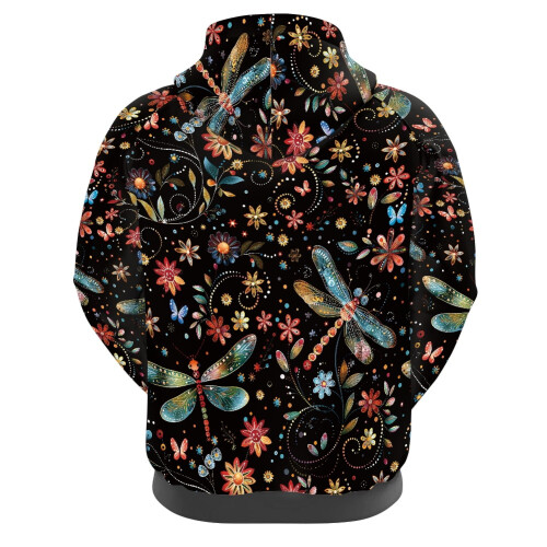 Γυναικεία Φούτερ με Κουκούλα Dragonfly για Γυναίκες Plus Size L Πουλόβερ με Τσέπες, Φούτερ 2