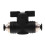 Black Plastic Air Pipe Ball Valve for Pneumatic Systems 1 4