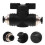 Black Plastic Air Pipe Ball Valve for Pneumatic Systems 1 8