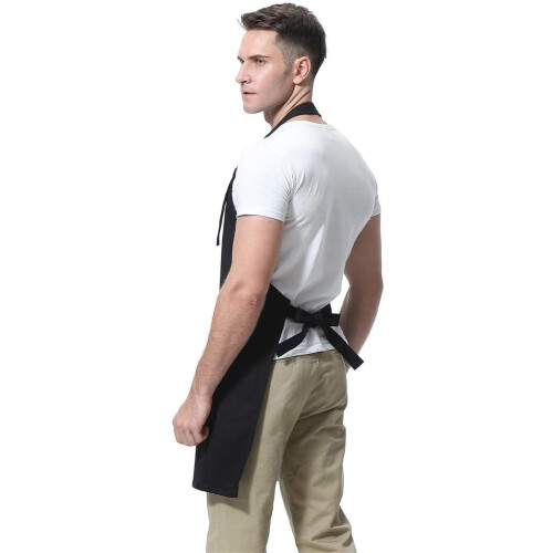 Grembiuli da uomo, grembiule da chef regolabile per barbecue e grigliate con 3 tasche 1