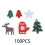 Wooden Christmas Buttons Assorted 100 Pcs 5