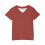 Girls Short Sleeve V-Neck Solid Top Soft Casual Tee Red 5