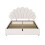 4ft6 Double Upholstered Hydraulic Bed with Adjustable Chic Petal Headboard 1