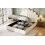 4ft6 Double Upholstered Hydraulic Bed with Adjustable Chic Petal Headboard 9