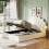 4ft6 Double Upholstered Hydraulic Bed with Adjustable Chic Petal Headboard 14